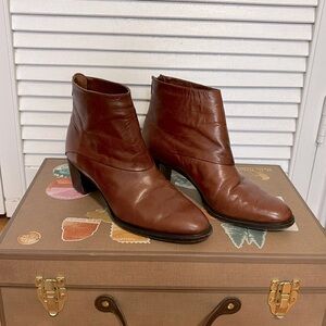 Franco Polini brown leather heel boots